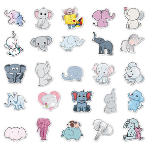 Elephant Cute Love Peace Stickers