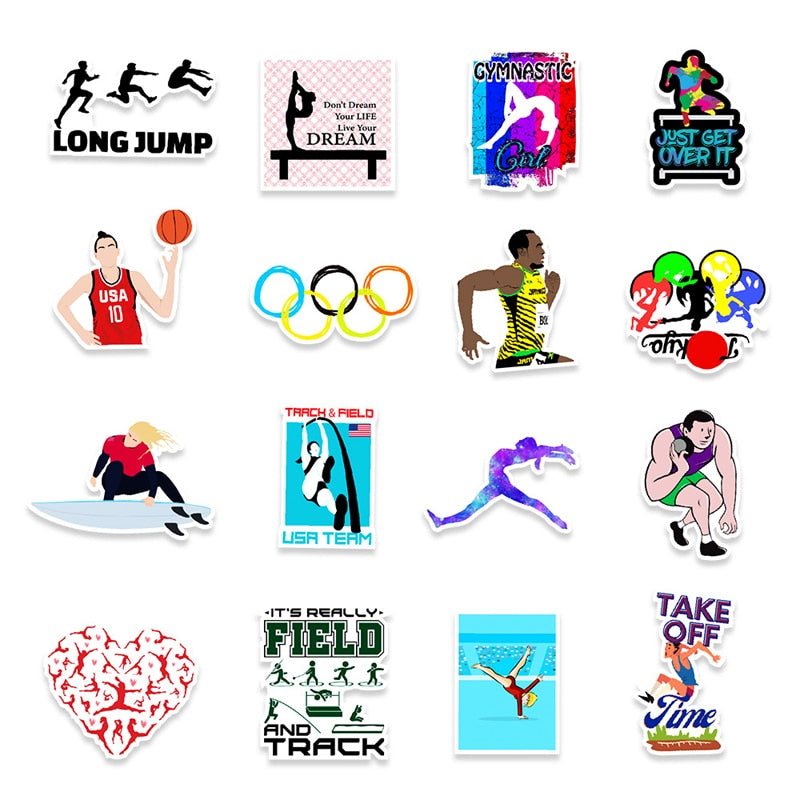 Athletics Sports Style Stickers