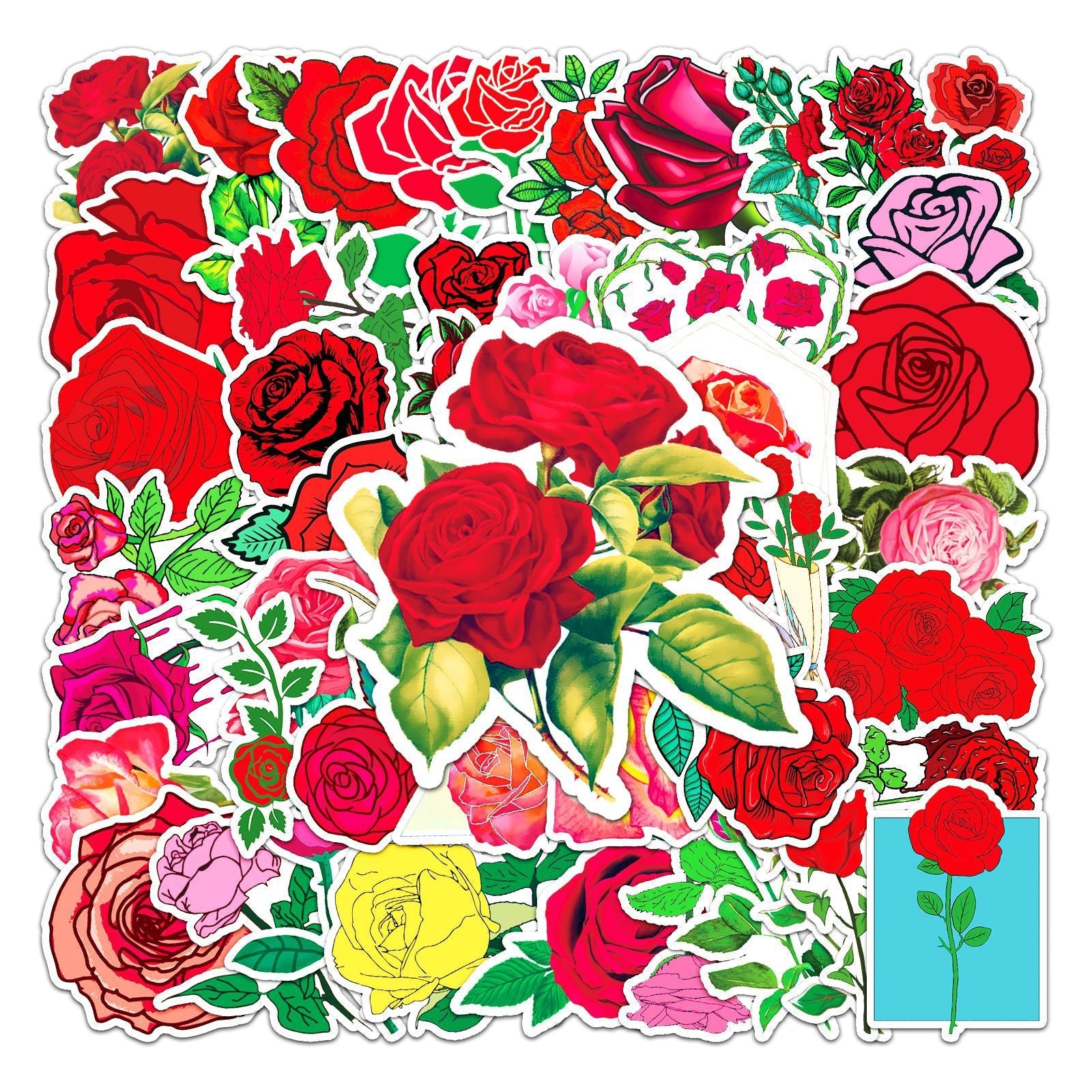 Rose Pretty Flowers Stickers