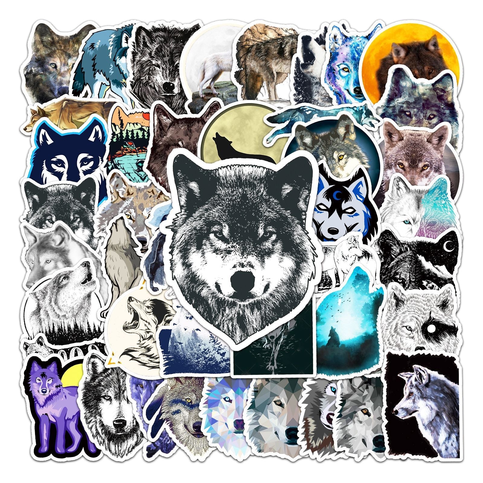 Fierce Wolf Stickers