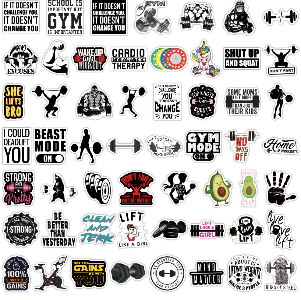 Sheets Of Sports Fitness Workout Stickers