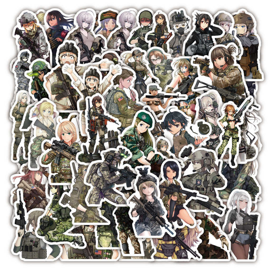 Army Woman Soldier Stickers