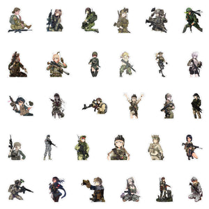 Army Woman Soldier Stickers