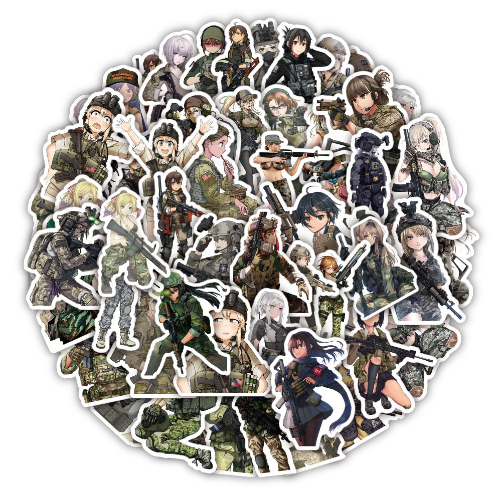 Army Woman Soldier Stickers