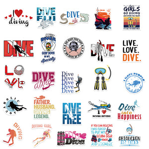 Underwater diving Scuba Outdoor Stickers