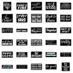 Black Motivational Phrases Stickers