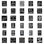 Black Motivational Phrases Stickers