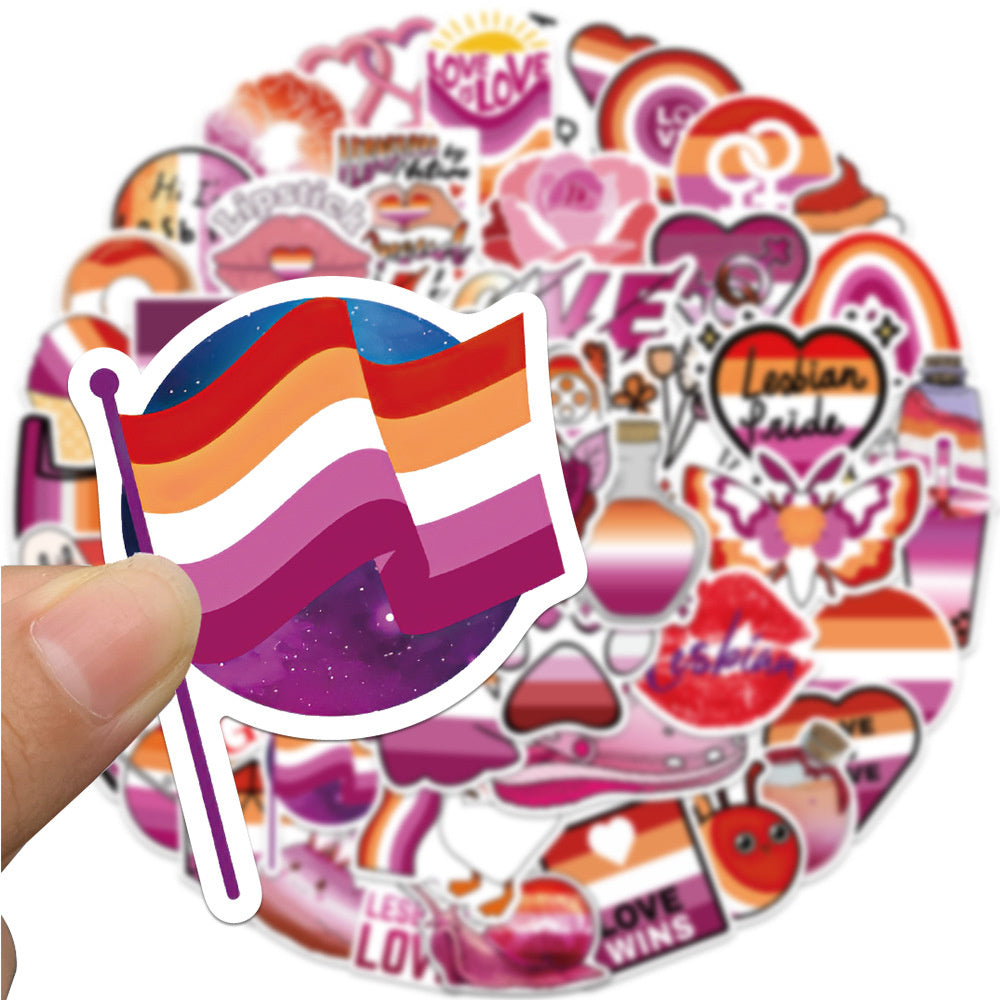 Purple Lesbian Stickers