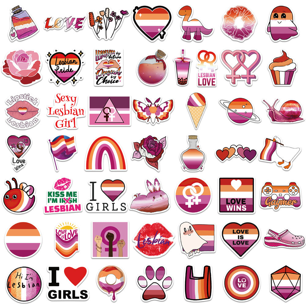 Purple Lesbian Stickers