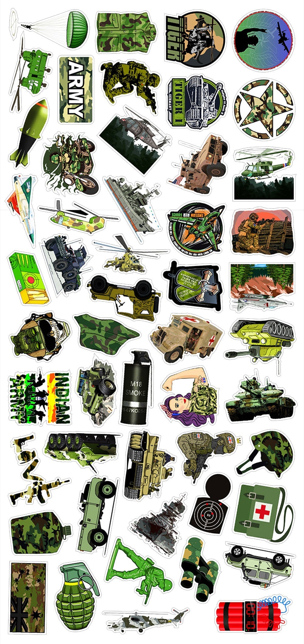 Military Fan Stickers