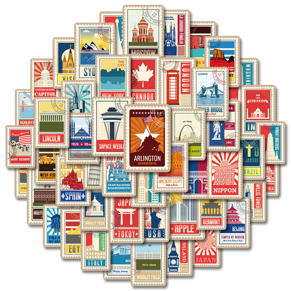 World Landmark Stickers