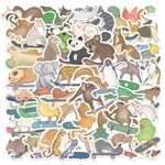 Ink Skateboard Animals Stickers