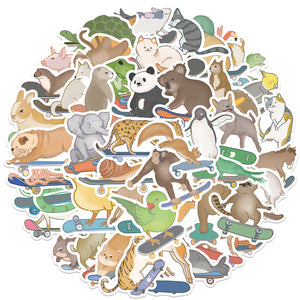 Ink Skateboard Animals Stickers