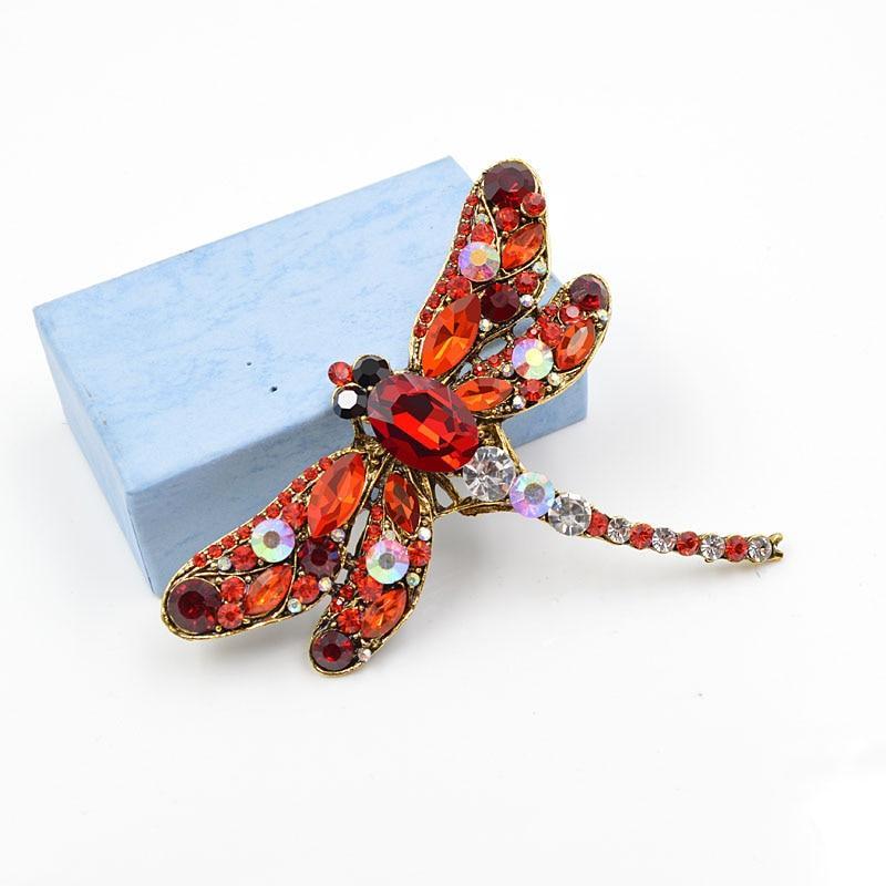 Dragonfly Crystal Pin