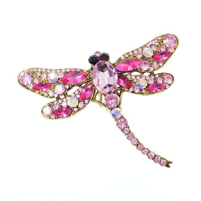 Dragonfly Crystal Pin