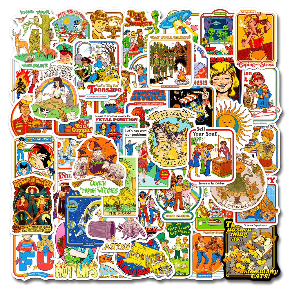 American Retro Creepy Stickers