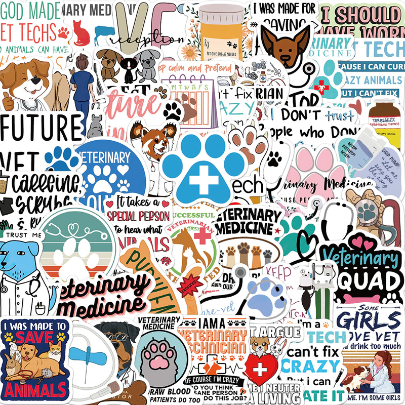 Vet Tech Pet Veterinary Stickers